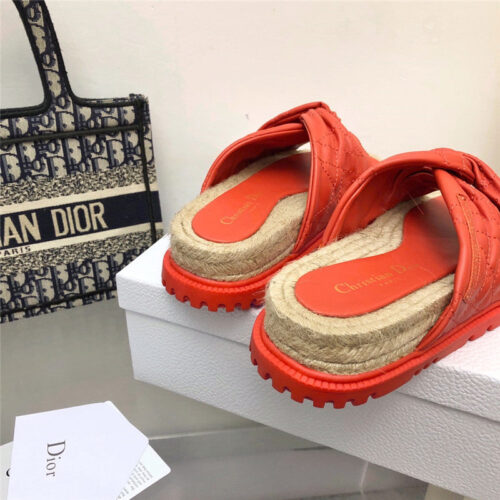 High Quality Luxury Dior Cannage Woven Slippers – Style 14118 product detail