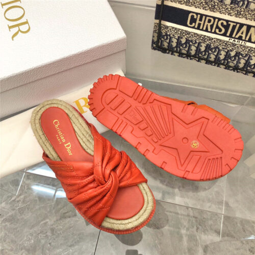 High Quality Luxury Dior Cannage Woven Slippers – Style 14118 product detail