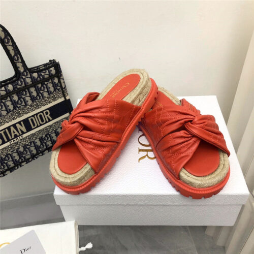High Quality Luxury Dior Cannage Woven Slippers – Style 14118 product detail