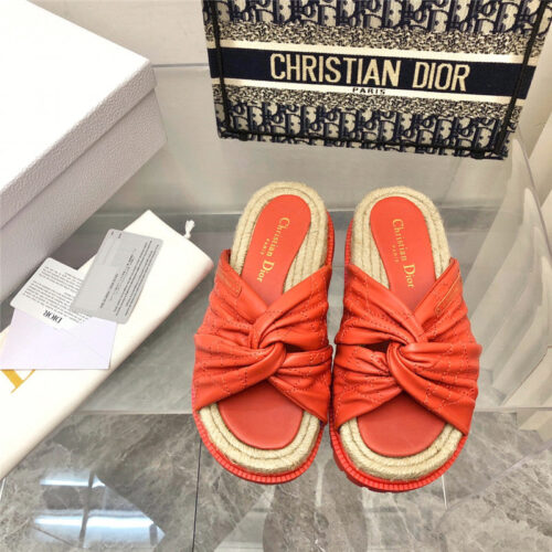 High Quality Luxury Dior Cannage Woven Slippers – Style 14118 product detail