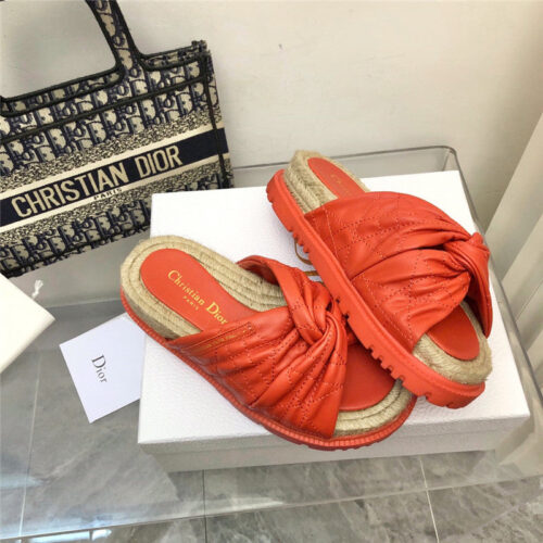 High Quality Luxury Dior Cannage Woven Slippers – Style 14118 product detail