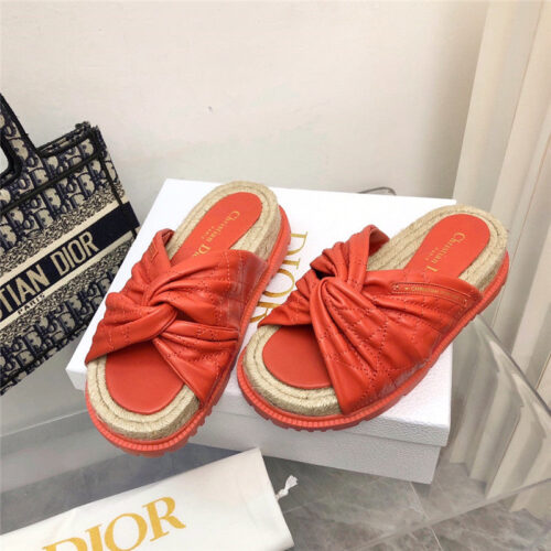 High Quality Luxury Dior Cannage Woven Slippers – Style 14118 product detail
