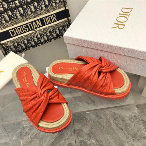 High Quality Luxury Dior Cannage Woven Slippers – Style 14118 alternate view