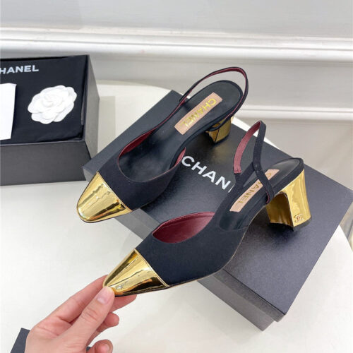 High Quality Luxury Chanel Classic Block Heel Sandals – Style 08838 product detail