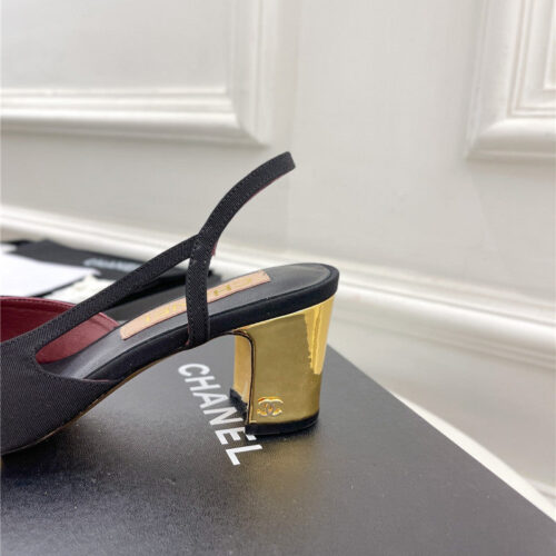 High Quality Luxury Chanel Classic Block Heel Sandals – Style 08838 product detail