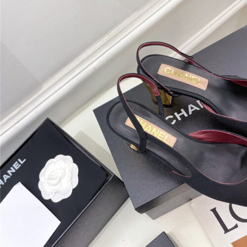 High Quality Luxury Chanel Classic Block Heel Sandals – Style 08838 product detail