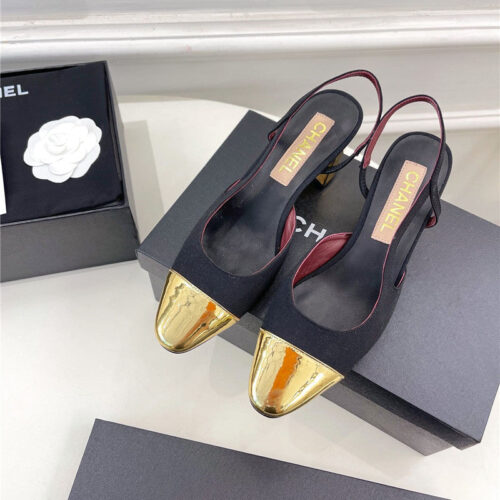 High Quality Luxury Chanel Classic Block Heel Sandals – Style 08838 alternate view