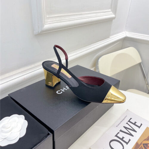 High Quality Luxury Chanel Classic Block Heel Sandals – Style 08838 product detail