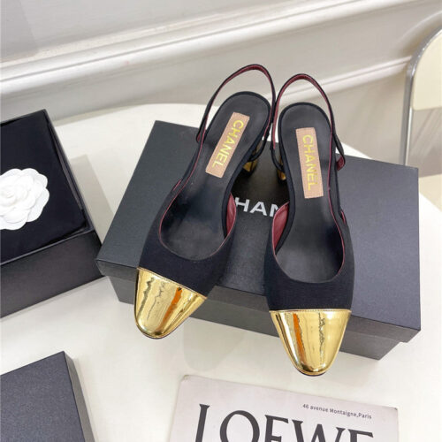 High Quality Luxury Chanel Classic Block Heel Sandals – Style 08838 product detail