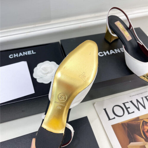 High Quality Luxury Chanel Classic Block Heel Sandals product detail