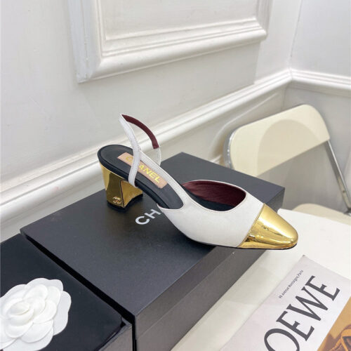 High Quality Luxury Chanel Classic Block Heel Sandals product detail