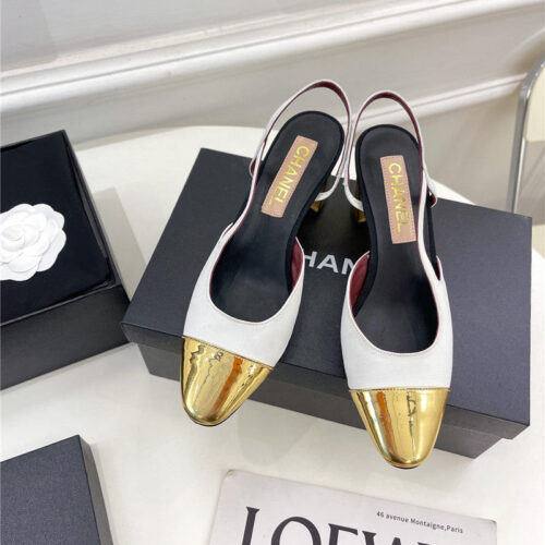 High Quality Luxury Chanel Classic Block Heel Sandals product detail