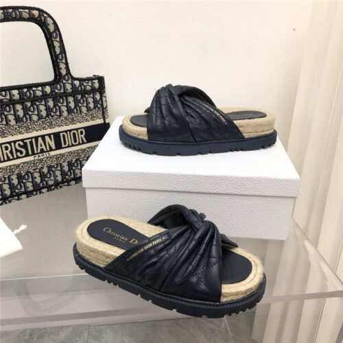 High Quality Luxury Dior Cannage Woven Slippers product detail