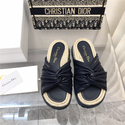 High Quality Luxury Dior Cannage Woven Slippers product detail