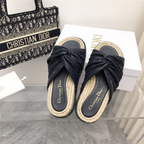 High Quality Luxury Dior Cannage Woven Slippers product detail