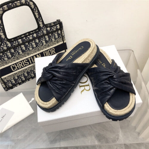 High Quality Luxury Dior Cannage Woven Slippers product detail
