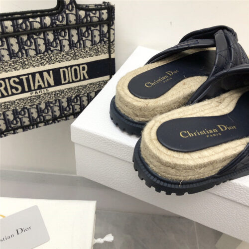 High Quality Luxury Dior Cannage Woven Slippers product detail