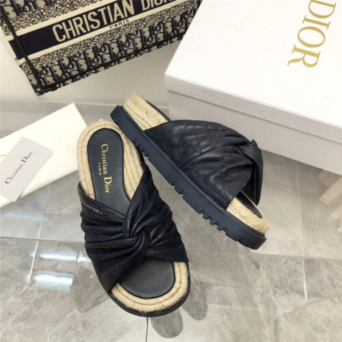 High Quality Luxury Dior Cannage Woven Slippers product detail