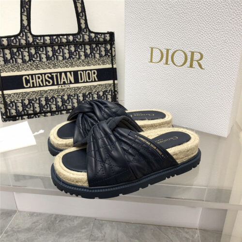 High Quality Luxury Dior Cannage Woven Slippers alternate view