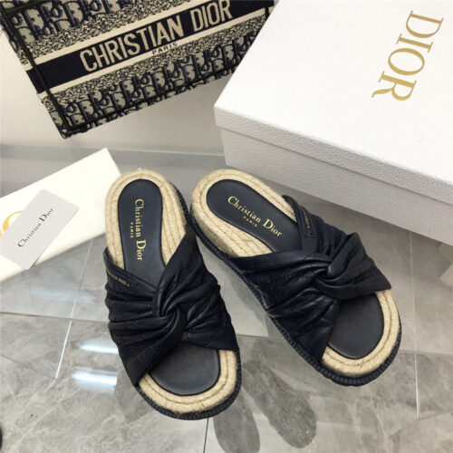High Quality Luxury Dior Cannage Woven Slippers product detail