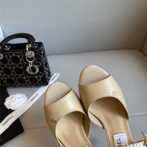 High Quality Luxury Chanel Fish Mouth High Heel Sandals – Style 39942 product detail