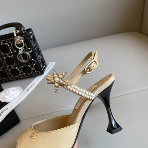 High Quality Luxury Chanel Fish Mouth High Heel Sandals – Style 39942 product detail