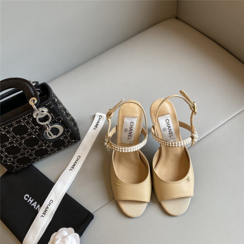 High Quality Luxury Chanel Fish Mouth High Heel Sandals – Style 39942 product detail