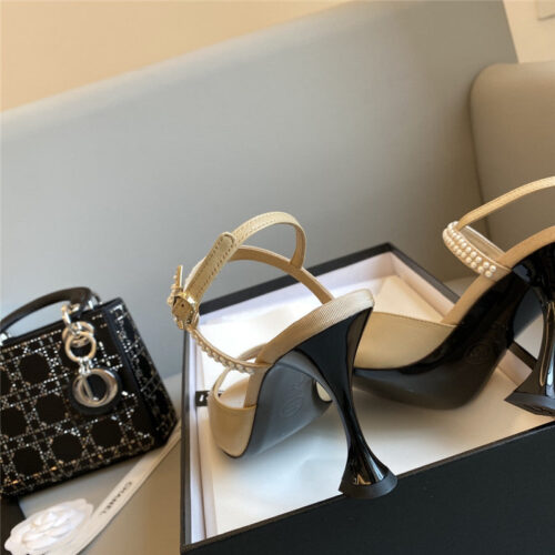 High Quality Luxury Chanel Fish Mouth High Heel Sandals – Style 39942 product detail