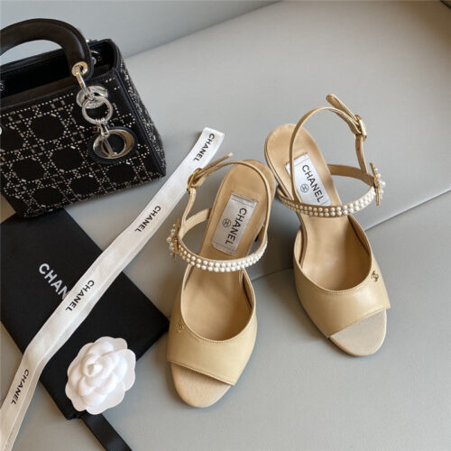 High Quality Luxury Chanel Fish Mouth High Heel Sandals – Style 39942 product detail