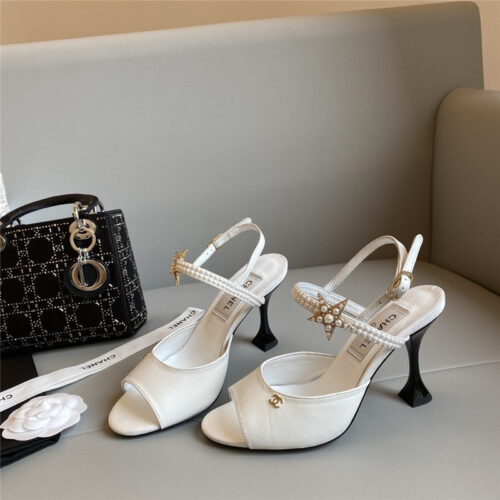 High Quality Luxury Chanel Fish Mouth High Heel Sandals