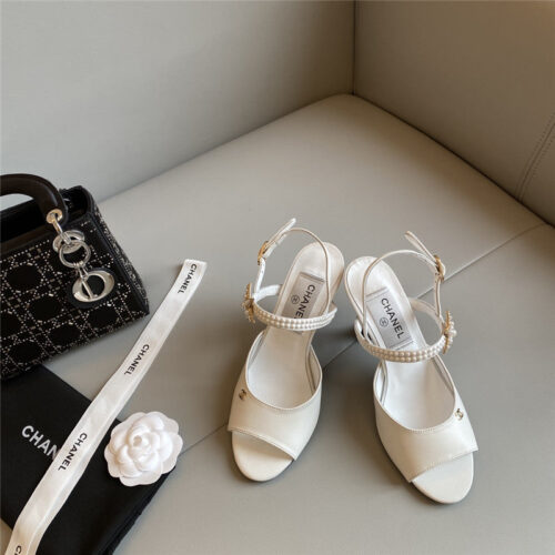 High Quality Luxury Chanel Fish Mouth High Heel Sandals alternate view