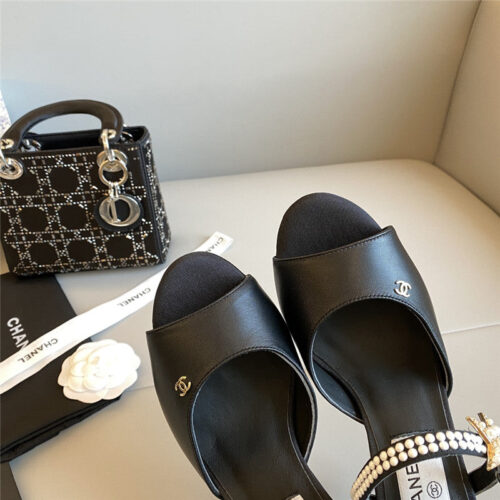 High Quality Luxury Chanel Fish Mouth High Heel Sandals – Style 00390 product detail