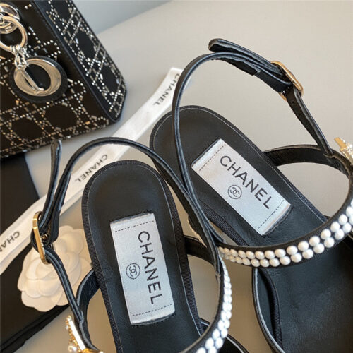 High Quality Luxury Chanel Fish Mouth High Heel Sandals – Style 00390 product detail