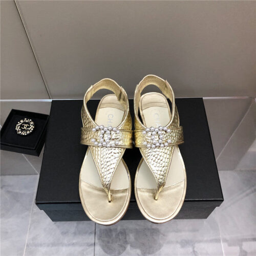 High Quality Luxury Chanel Flat Sandals – Style 64166 alternate view