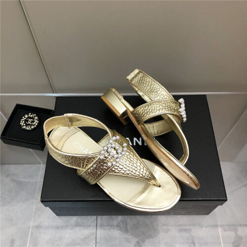 High Quality Luxury Chanel Flat Sandals – Style 64166 product detail