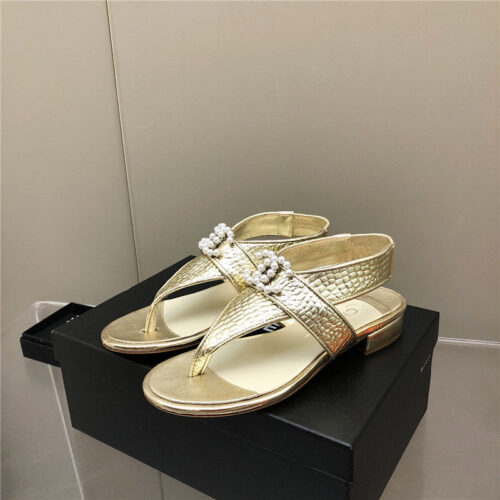 High Quality Luxury Chanel Flat Sandals – Style 64166