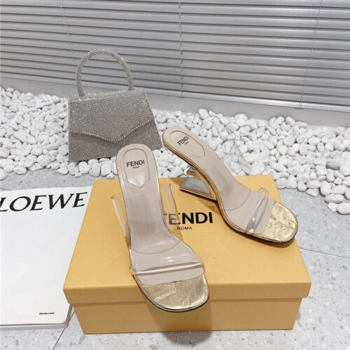 High Quality Luxury Fendi Wedge Slippers