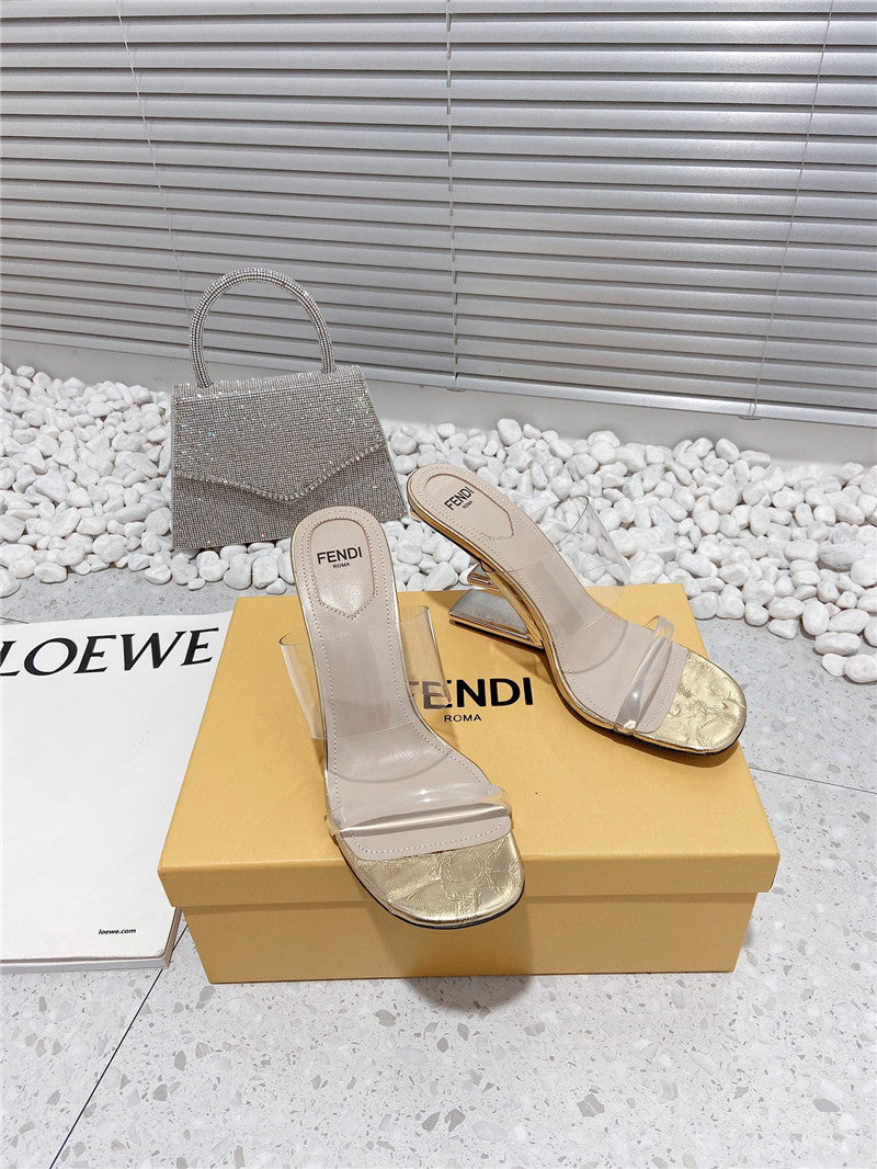 High Quality Luxury Fendi Wedge Slippers