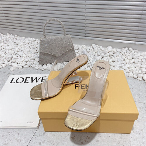 High Quality Luxury Fendi Wedge Slippers product detail