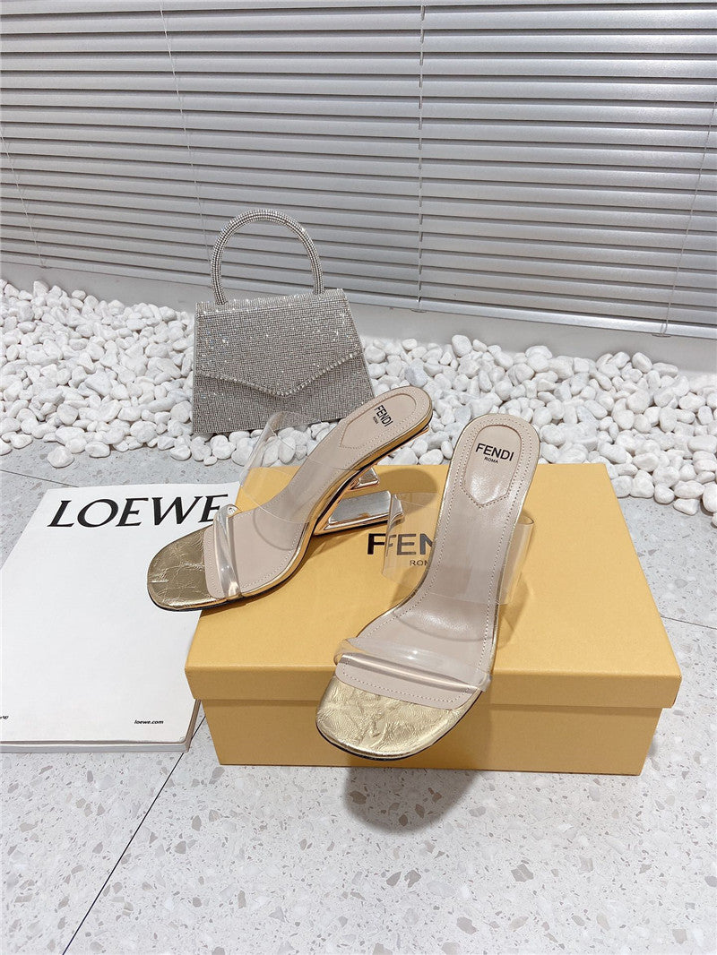 High Quality Luxury Fendi Wedge Slippers product detail