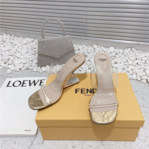 High Quality Luxury Fendi Wedge Slippers product detail