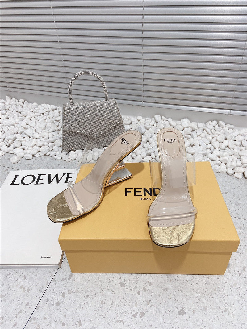 High Quality Luxury Fendi Wedge Slippers product detail