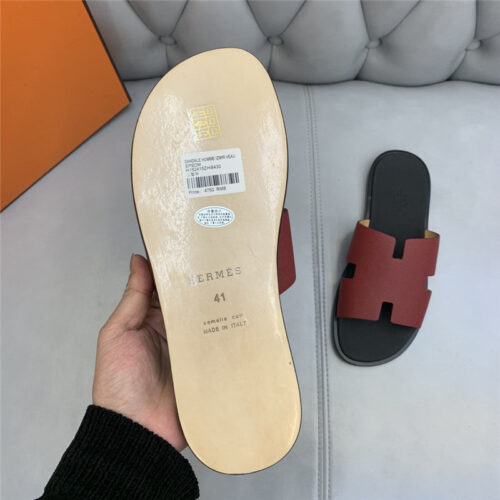High Quality Luxury Hermes H Mens Slippers – Style 81155 product detail