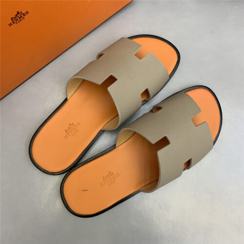 High Quality Luxury Hermes H Mens Slippers – Style 15619 product detail