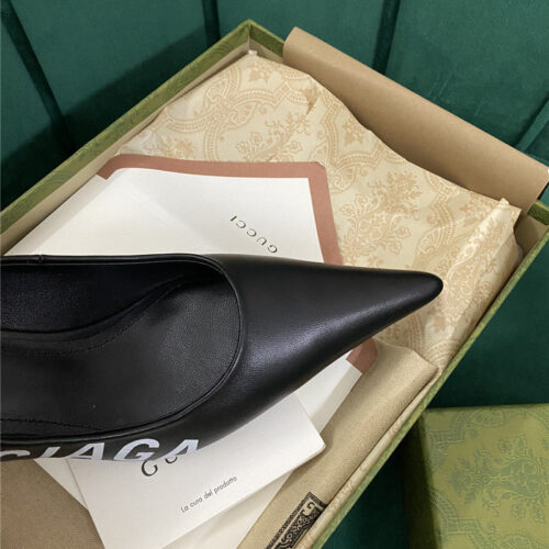 High Quality Luxury Gucci X Balenciaga Square Knife Pumps – Style 63939 product detail