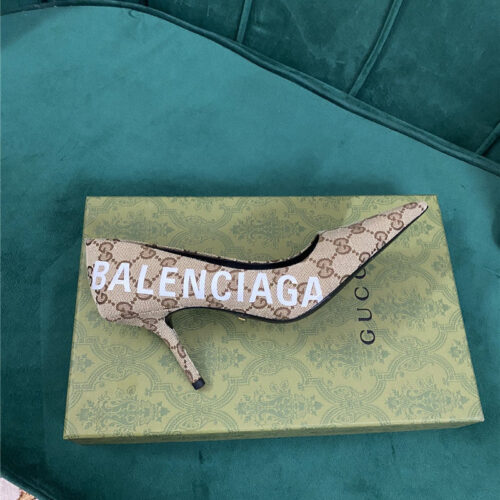 High Quality Luxury Gucci X Balenciaga Square Knife Pumps – Style 01795 product detail