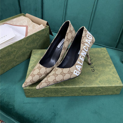 High Quality Luxury Gucci X Balenciaga Square Knife Pumps – Style 01795 alternate view