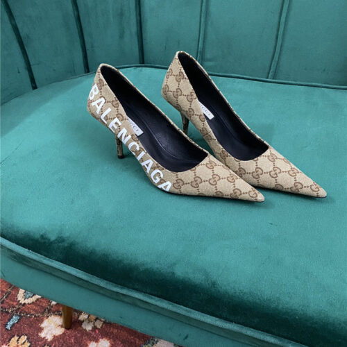 High Quality Luxury Gucci X Balenciaga Square Knife Pumps – Style 01795