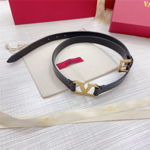 High Quality Luxury Valentino V Buckle Belt – Style 19782