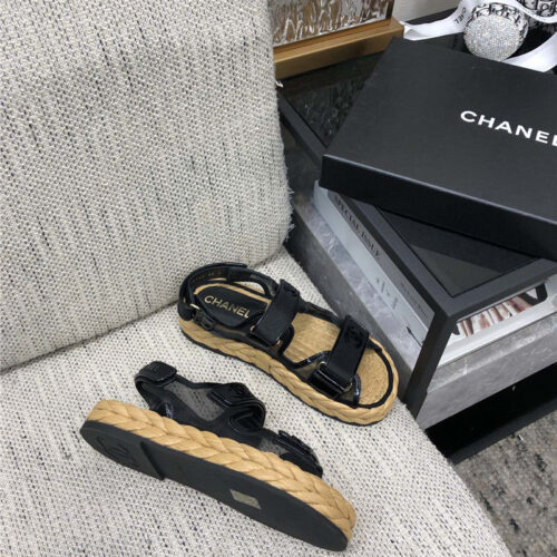 High Quality Luxury Chanel Velcro Sandals – Style 13798 product detail